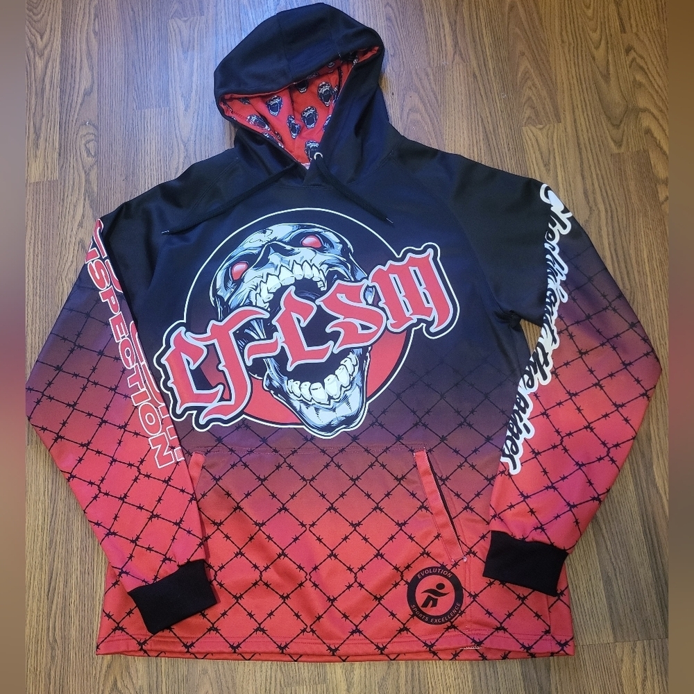 Skull Graphic Hoodie – Red & Black Gothic Streetwear CJ-CSM